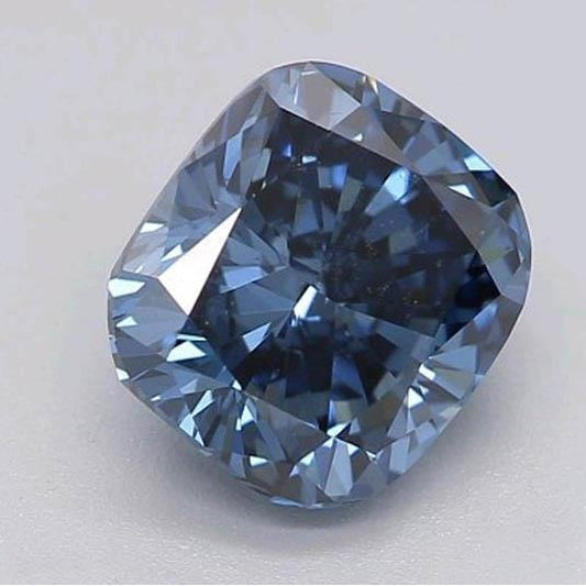 Kissen-Schliff Royalblauer Saphir Ring in Gold – Hauptansicht