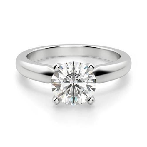 1.25 Kt Solitaire Rundschliff Natürliche Diamant Ehering Weißgold Schmuck