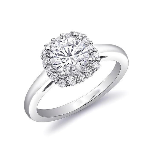 1.50 Carat Echt Diamant Engagement Halo  Ring 14K White Gold