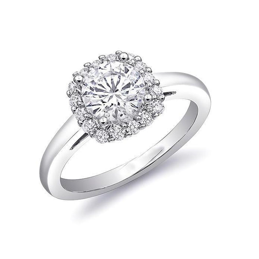 1.50 Carat Echt Diamant Engagement Halo Ring 14K White Gold