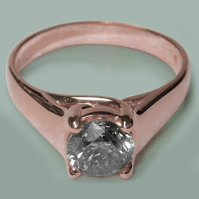 1.50 Karat Runder Brillant-Natürliche Diamant-Solitärring Roségold