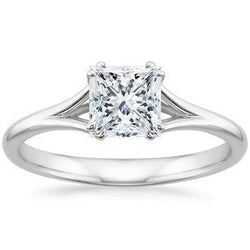 1.75 Ct Solitaire Princess Schliff Natürliche Diamant Jubiläumsring Weißgold 14K