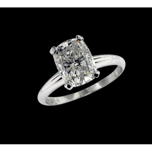 1.75 Karat Radiant Cut Natürliche Diamond Solitaire Ring Weißgold Schmuck