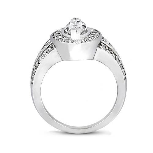 1.76 Ct Marquise Natürliche Diamant Halo Ehering