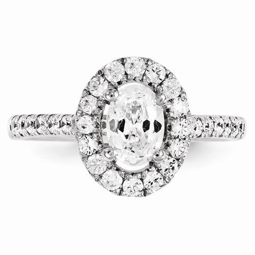 1.80 Ct Echt Diamant-Verlobungsring 14K Weißgold