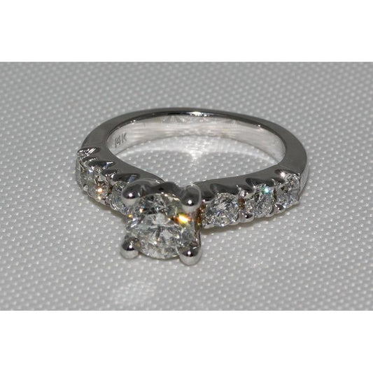 1.85 Karat Echt Diamanten Verlobungsring Weißgold