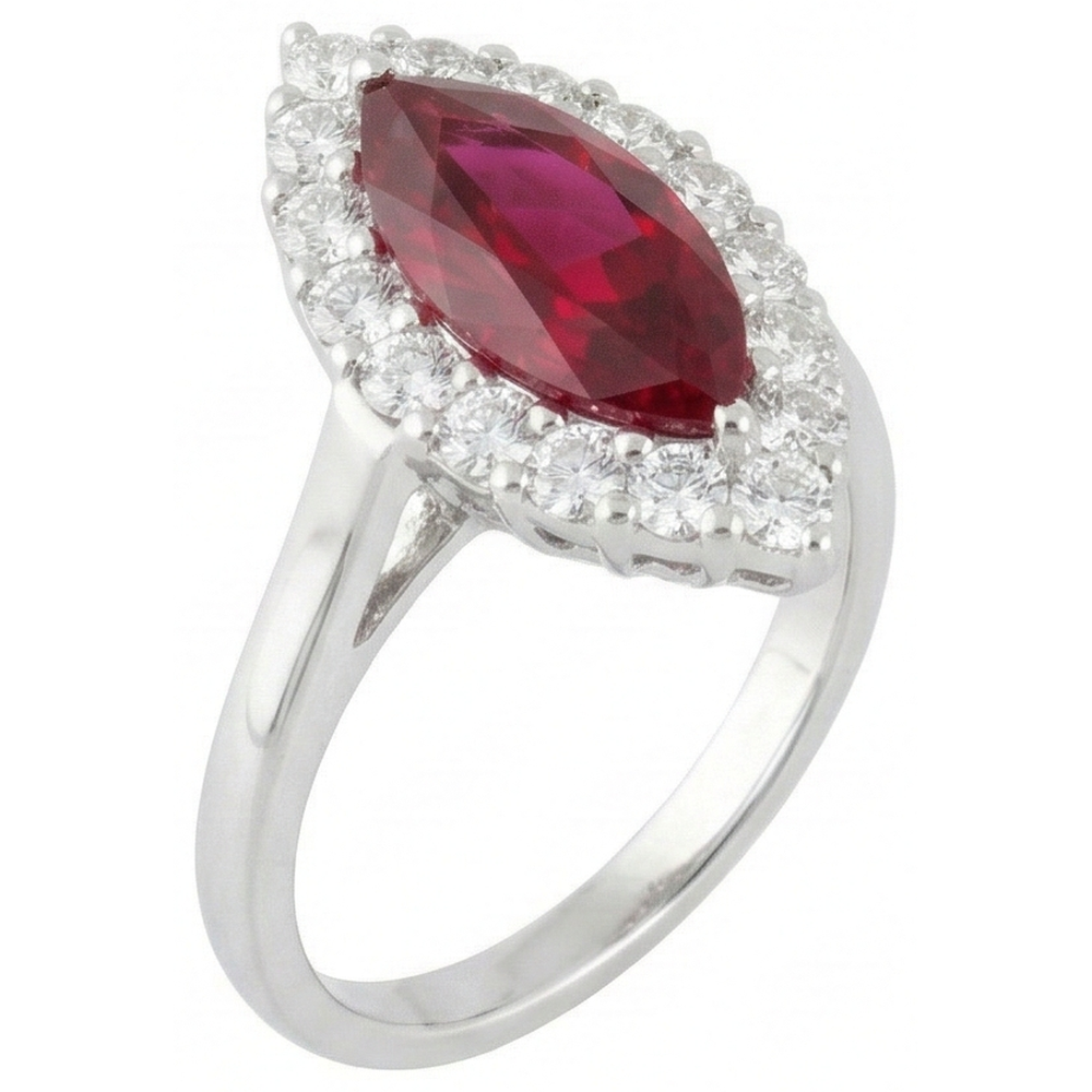 echter marquise rubin 10.50Karat ring Detailansicht