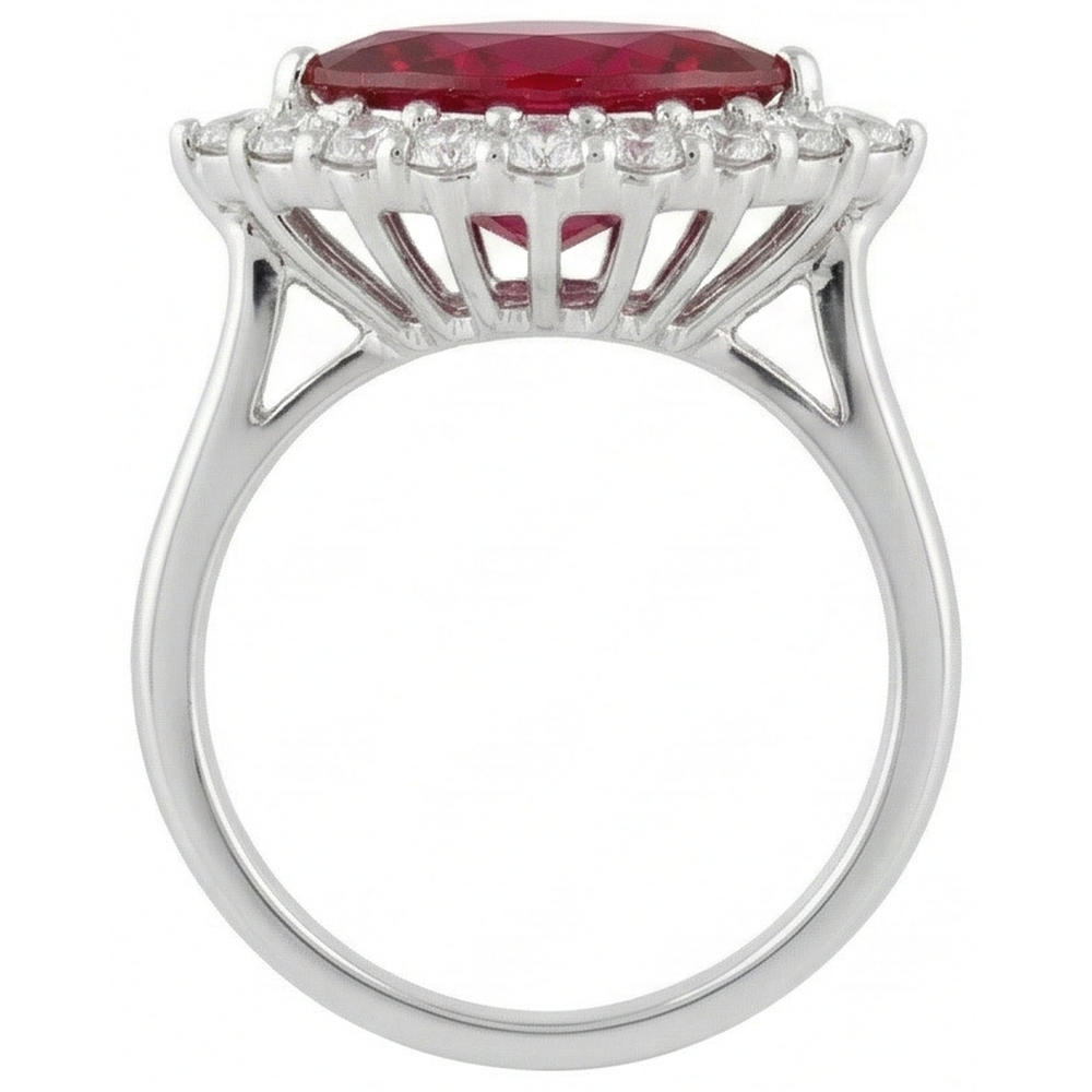 echter marquise rubin 10.50Karat ring Profilansicht