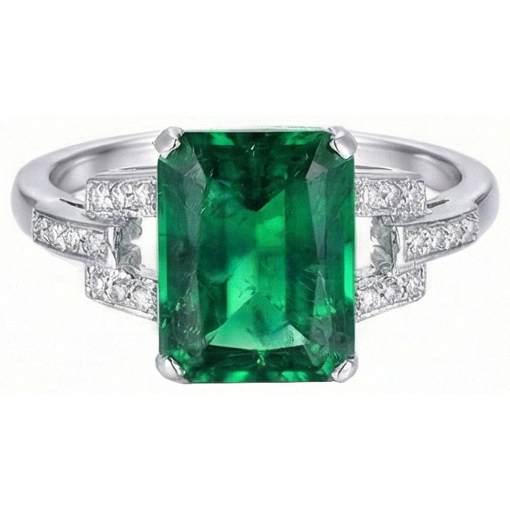 echter round diamant 10.70Karat ring Seitenansicht
