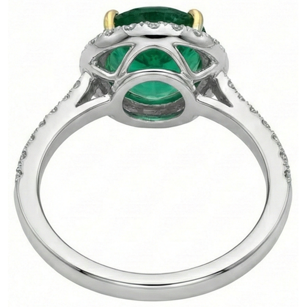 echter oval diamant 10Karat ring mit Diamantbesatz