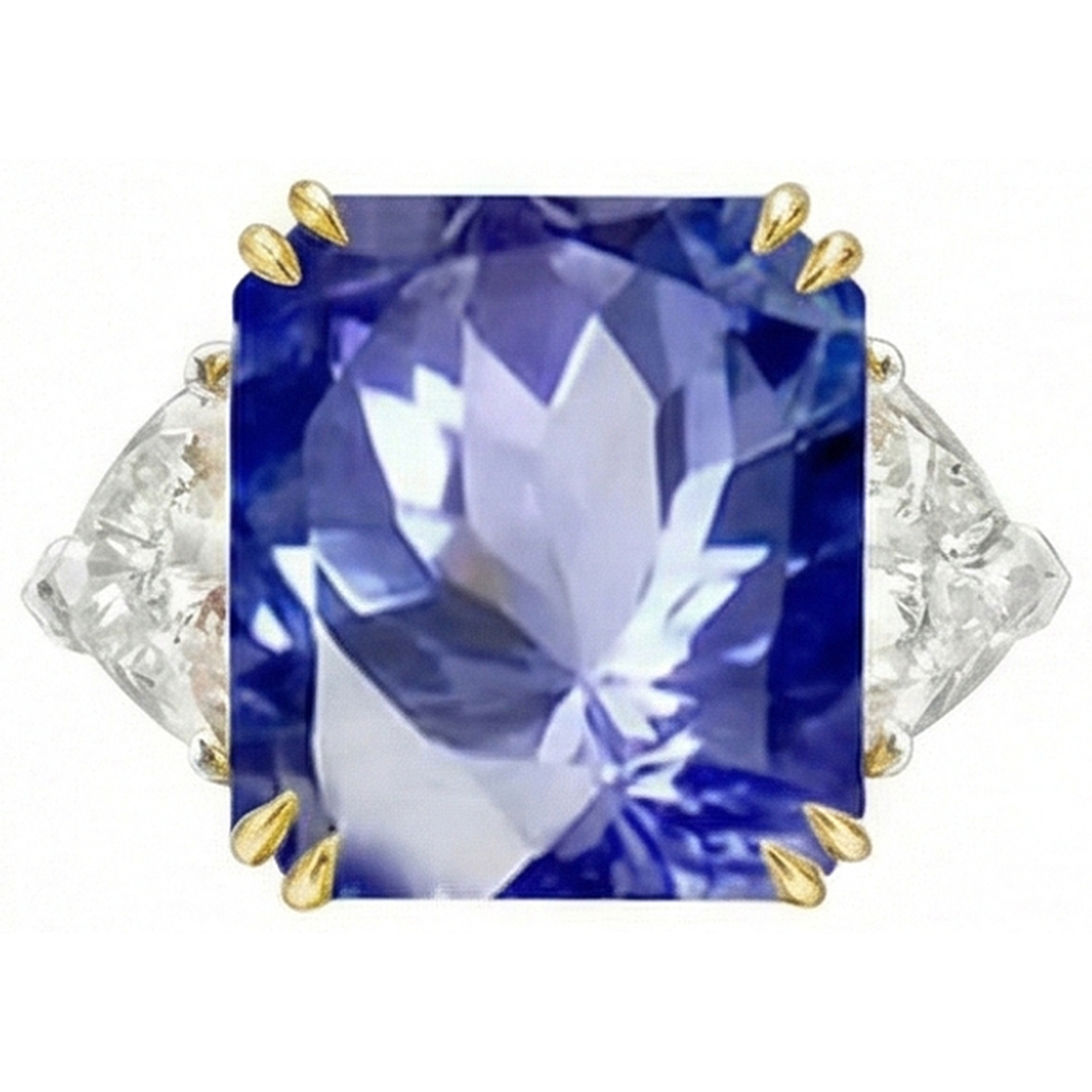 echter radiant diamant 10Karat ring Seitenansicht