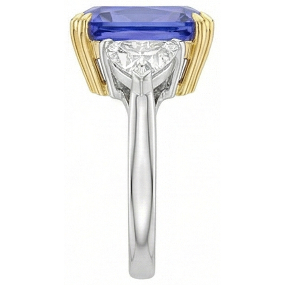 echter radiant diamant 10Karat ring Draufsicht