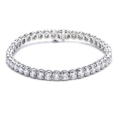 10.50 Ct Runder Natürliche Diamant Tennisarmband Goldschmuck