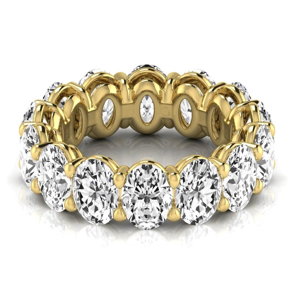Brillant Eternity Band 10,50 Karat 14K Gelbgold – Frontansicht