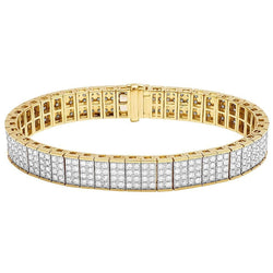 10.56 Karat Herrenarmband Mit Rundschliff Und Kleinen Natürliche Diamanten