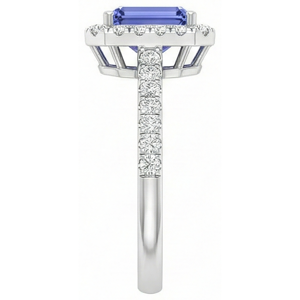 echter round diamant 10.00Karat ring Profilansicht