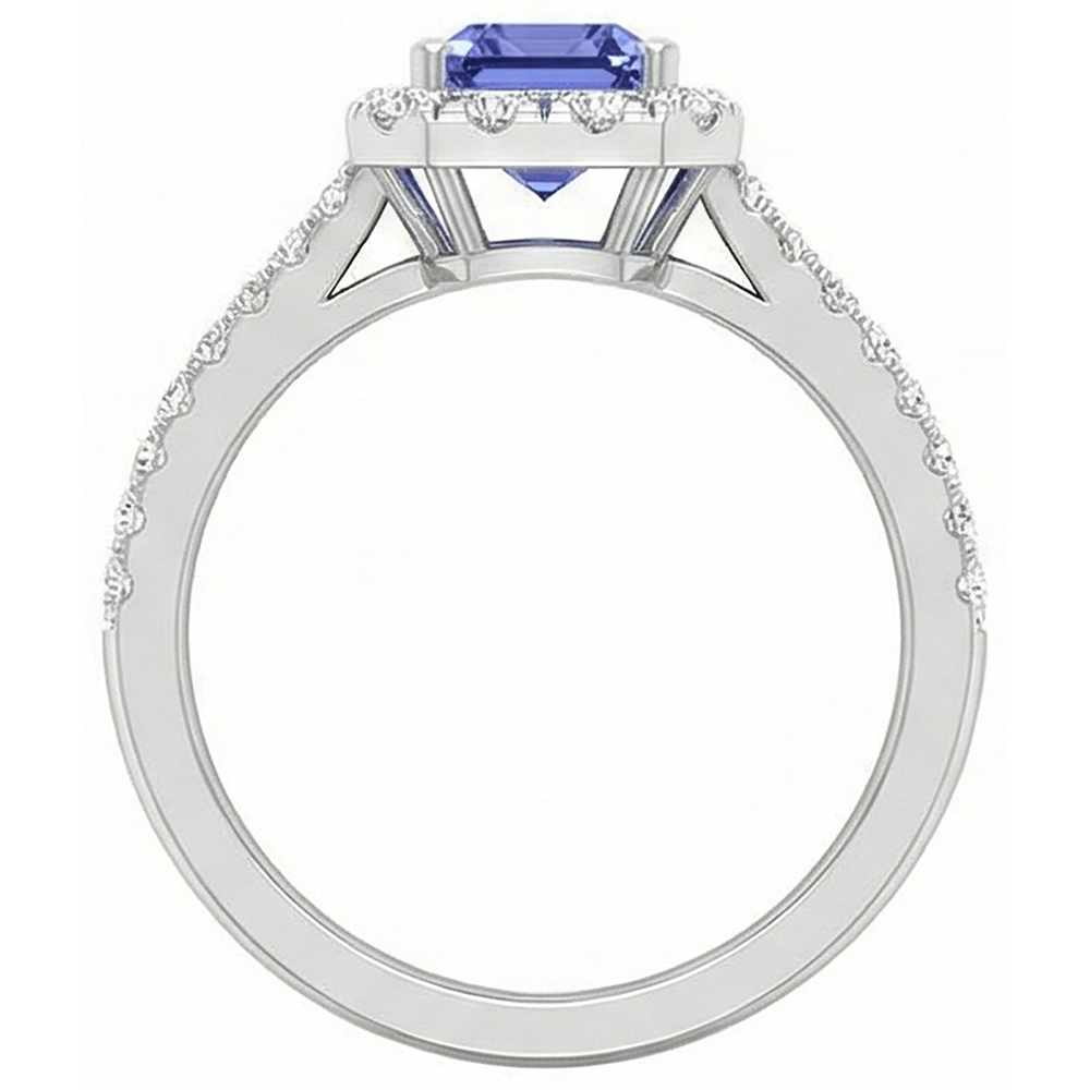 echter round diamant 10.00Karat ring auf Weiß