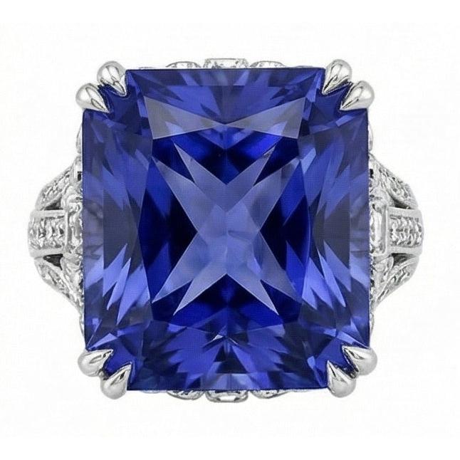 echter round diamant 11.50Karat ring Seitenansicht