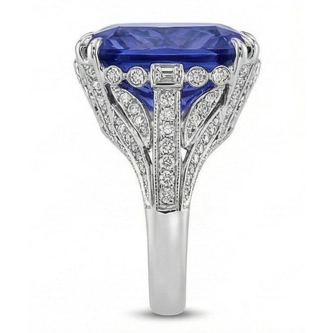 echter round diamant 11.50Karat ring Profilansicht
