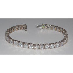 11,70 Ct. Echt Diamant-Tennis-Armband Gegen Schmuck Runder Rückenmontage