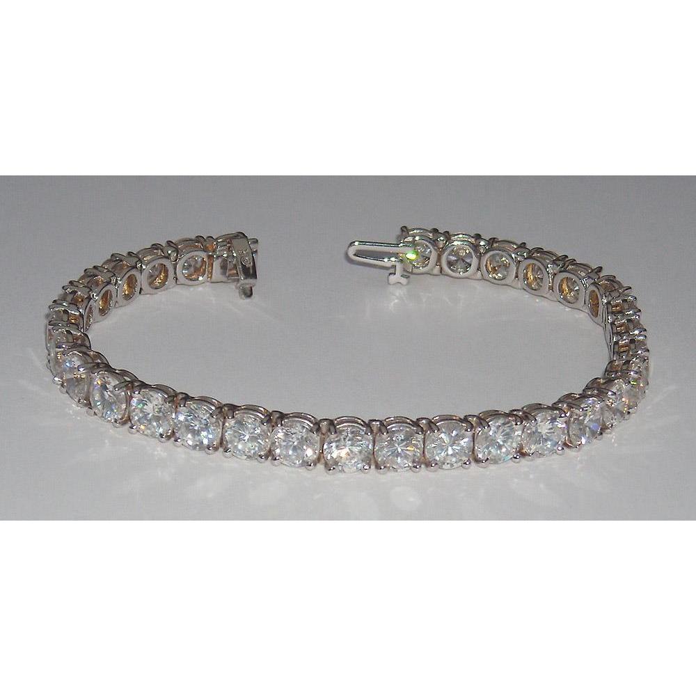 11,70 Ct. Echt Diamant-Tennis-Armband Gegen Schmuck Runder Rückenmontage