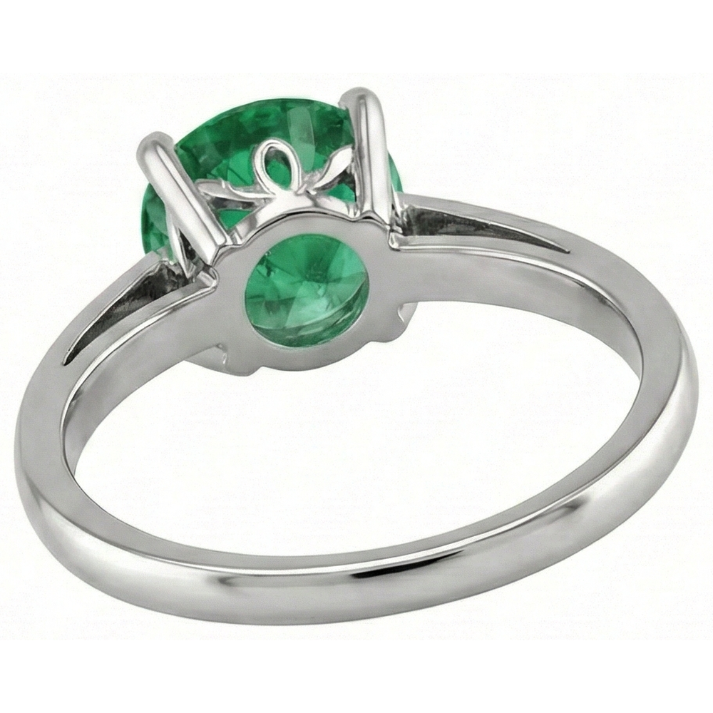 echter round diamant 12Karat ring Profilansicht