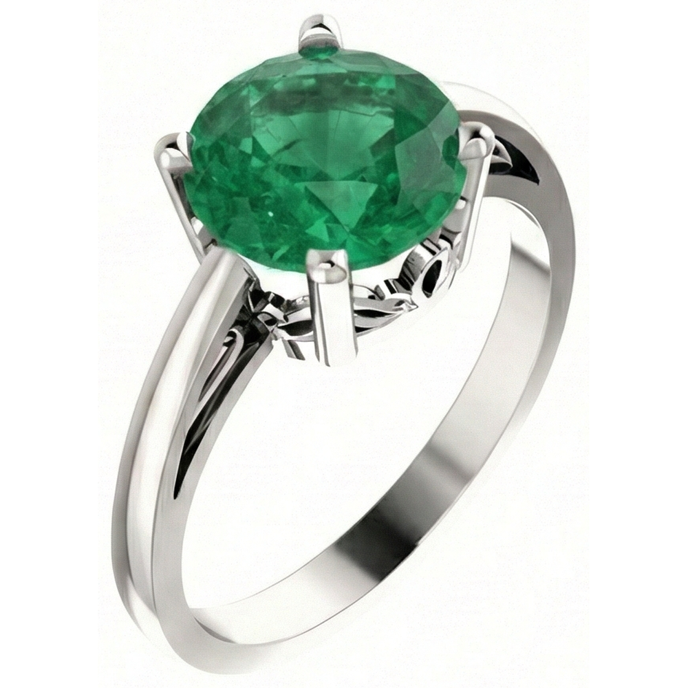 echter round diamant 12Karat ring Seitenansicht