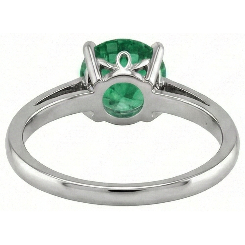 echter round diamant 12Karat ring auf Weiß