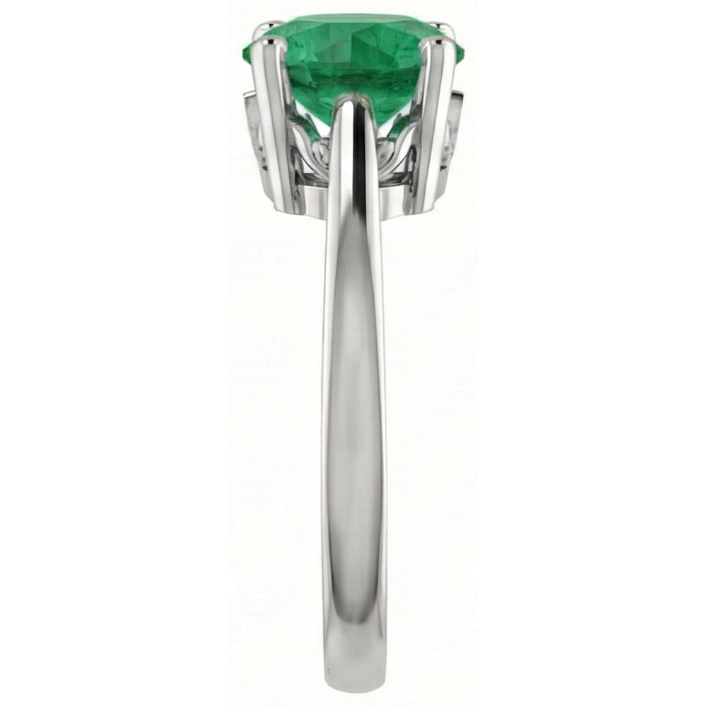 echter round diamant 12Karat ring Draufsicht