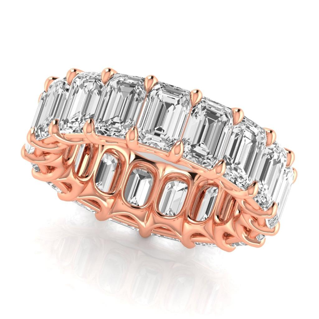 Glänzender Edler Diamant Eternity Band 12,75 Karat – Seitenansicht