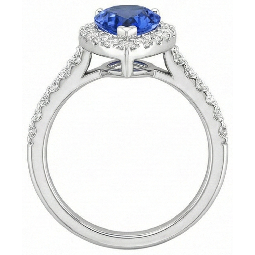 echter round diamant 12.25Karat ring auf Weiß