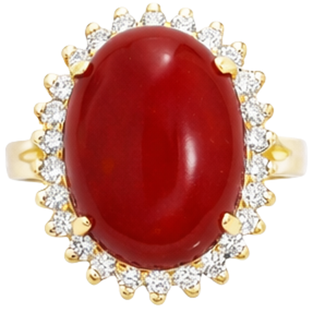 echter oval diamant 13.25Karat ring Seitenansicht