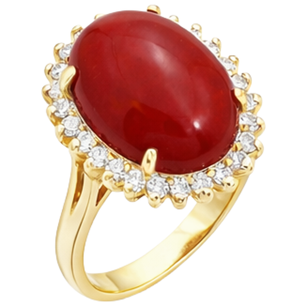 echter oval diamant 13.25Karat ring Detailansicht