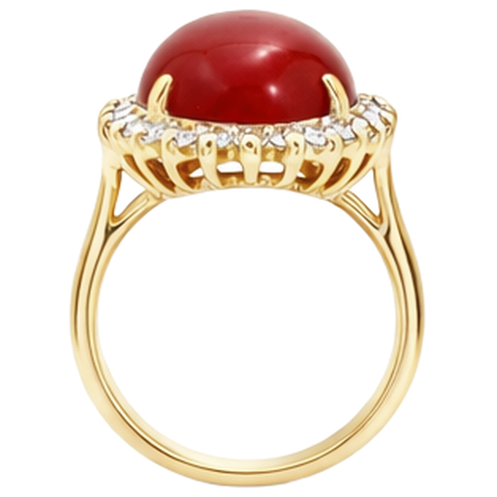 echter oval diamant 13.25Karat ring auf Weiß