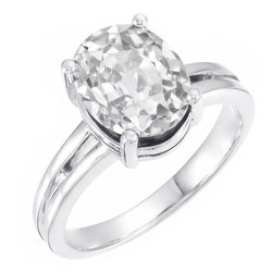 14 Karat Weißgold Solitär-Ring mit Brillant – 5 Karat