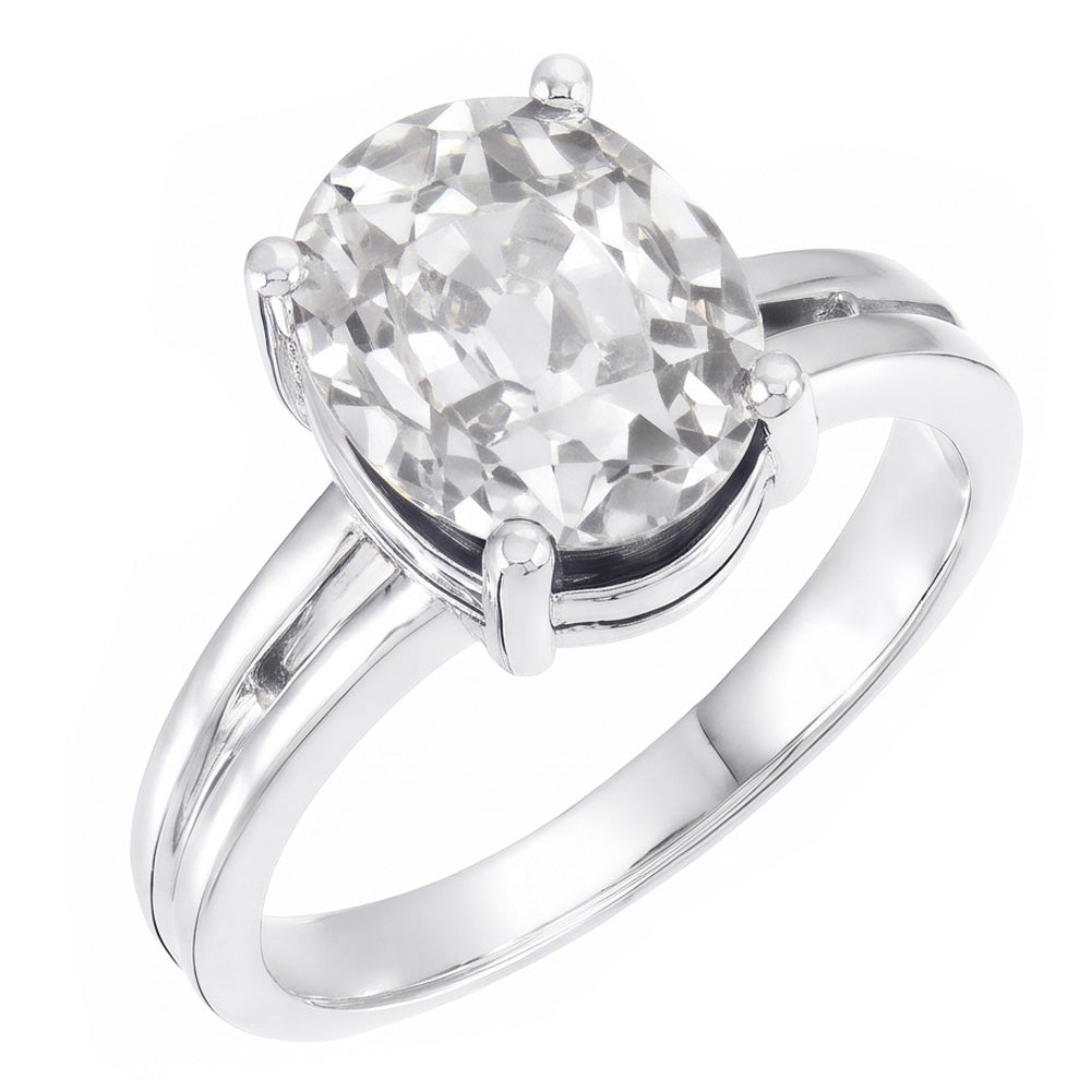 14 Karat Weißgold Solitär-Ring mit Brillant – 5 Karat