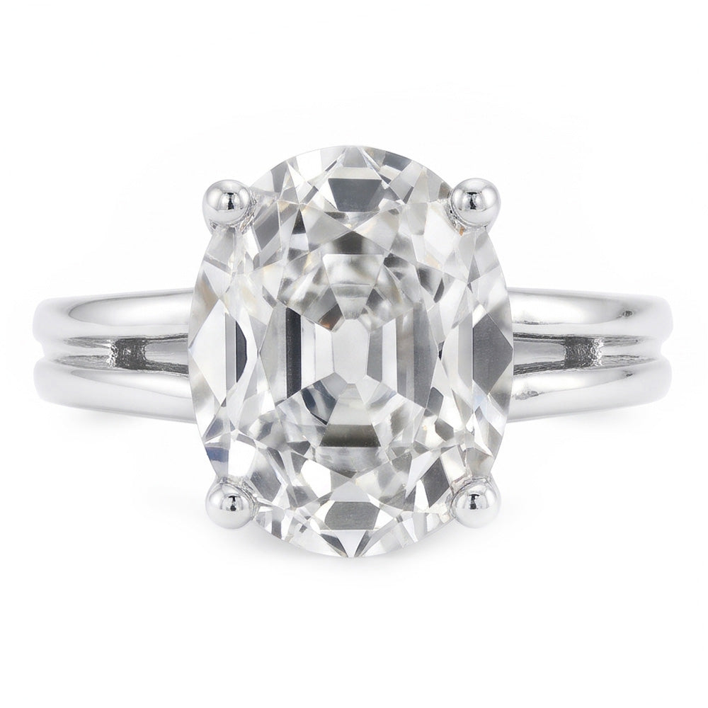 14 Karat Weißgold Solitär-Ring mit Brillant – 5 Karat