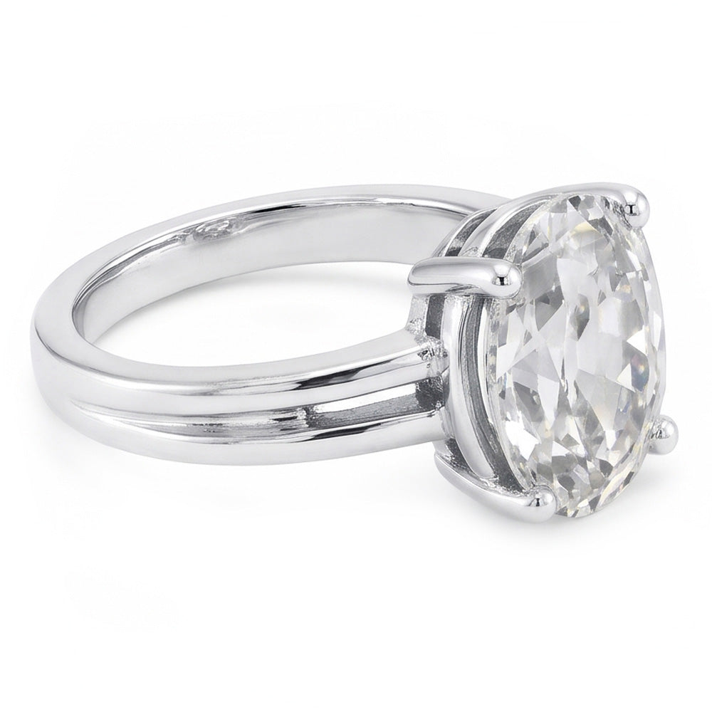 14 Karat Weißgold Solitär-Ring mit Brillant – 5 Karat