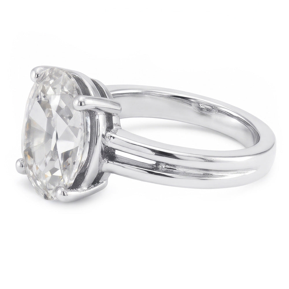14 Karat Weißgold Solitär-Ring mit Brillant – 5 Karat