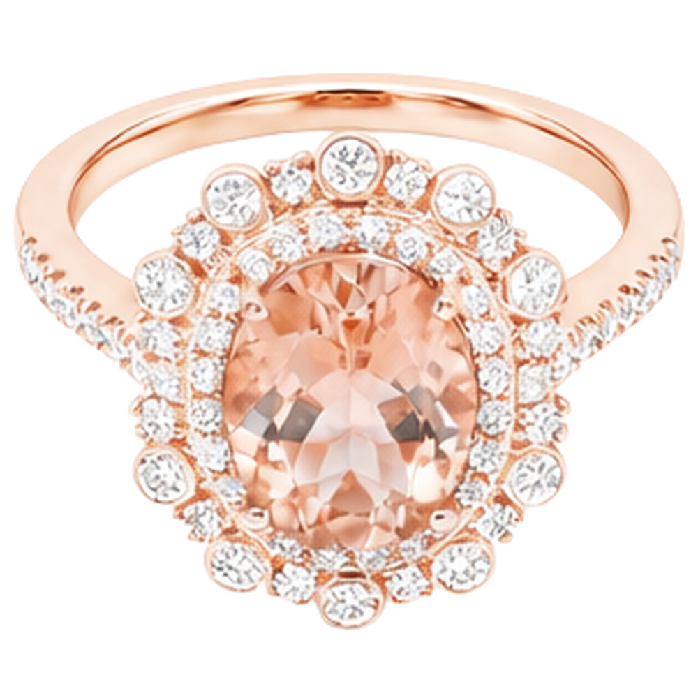 echter oval morganit 14.75Karat ring Detailansicht