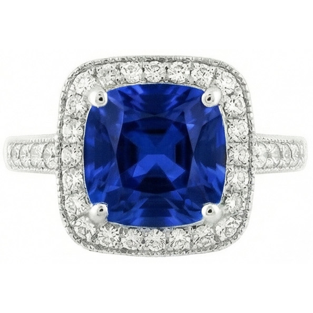 echter round diamant 14Karat ring Vorderansicht