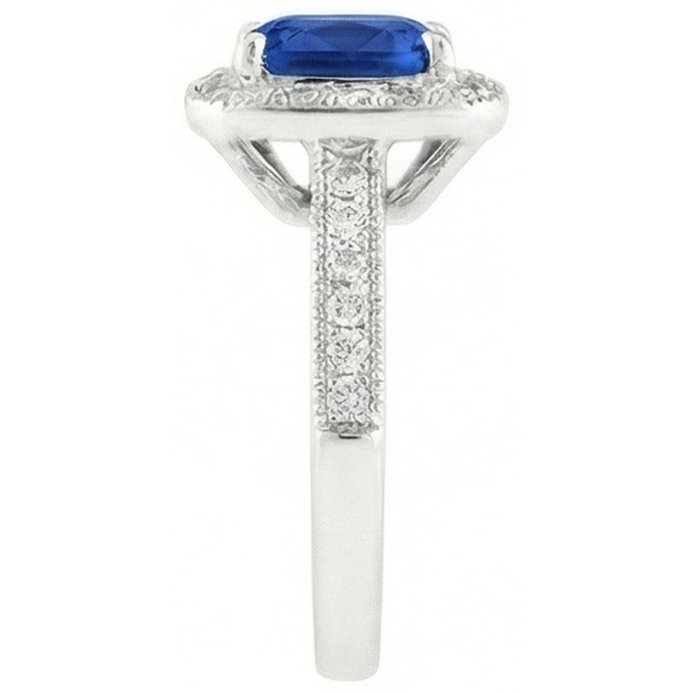 echter round diamant 14Karat ring Profilansicht