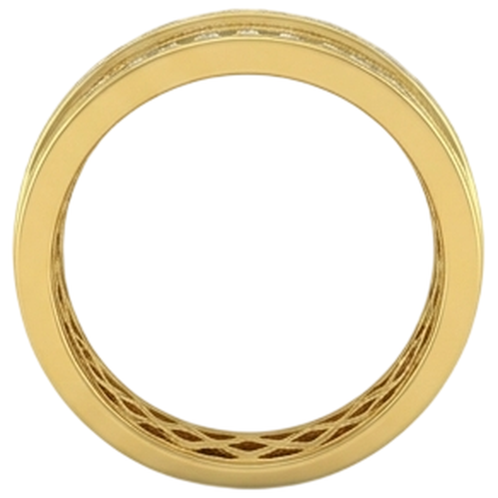 14K Gelbgold 2 Kt Herren Natürliche Diamantring Schmuck Neu