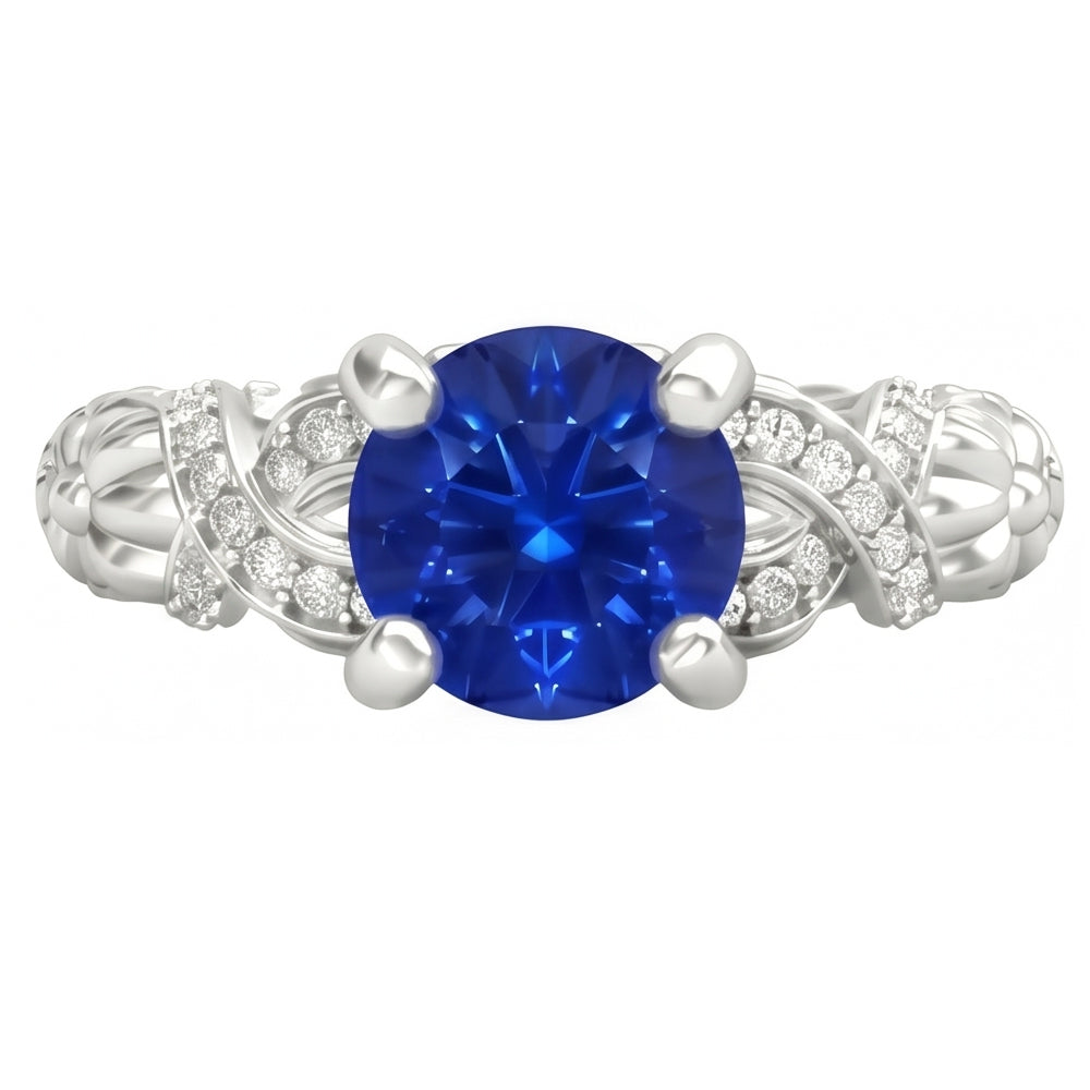 echter round diamant 1.90Karat ring Detailansicht