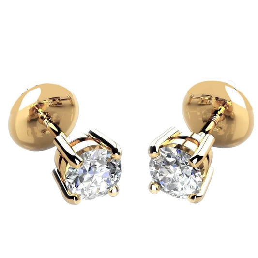 14K Gelbgold G SI1 5.00 Karat Natürliche Diamanten Damen Ohrstecker Ohrringe Neu