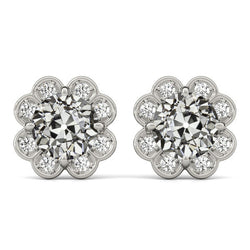 Handgefertigter Diamant Ohrstecker 2 Karat | HarryChadEnt