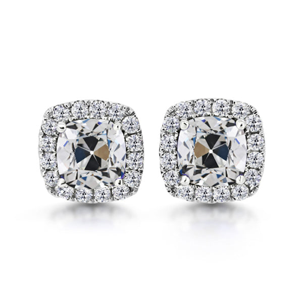 Ohrstecker 14K Weißgold mit Edler Diamant – Hauptansicht