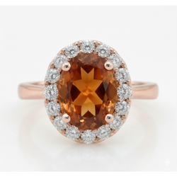 Echter Diamant Ring 27.50 Karat - 14K Roségold