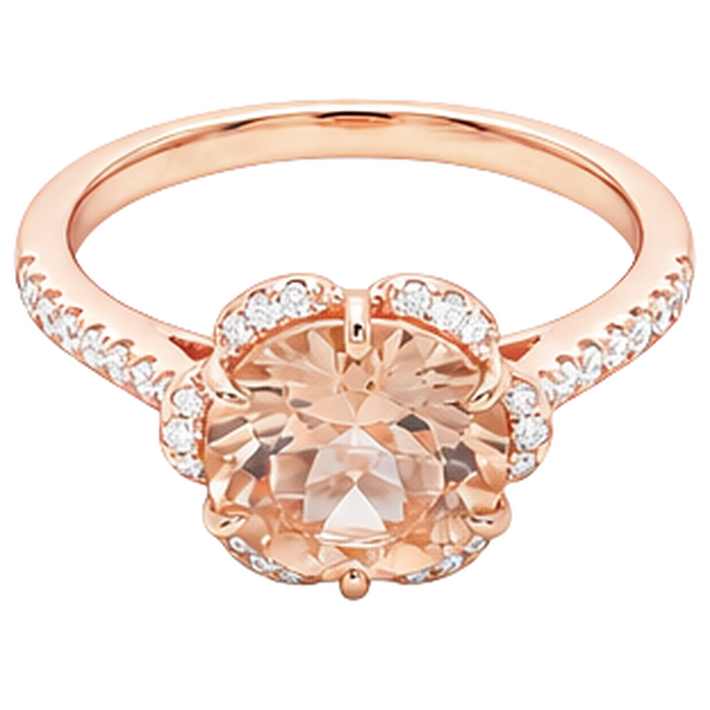 echter round morganit 15.25Karat ring Draufsicht