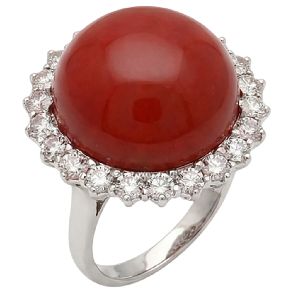 echter round diamant 13.50Karat ring Detailansicht